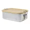 Caserola pentru alimente, 750 ml, Everestus, 2601E15129, 170x119x57 mm, Otel, Bambus, Argintiu, Natur