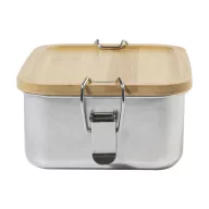   Caserola pentru alimente, 750 ml, Everestus, 2601E15129, 170x119x57 mm, Otel, Bambus, Argintiu, Natur