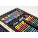 Set de desen si colorat, 66 piese, Everestus, 2601E14979, 289x215x42 mm, Lemn, Natur