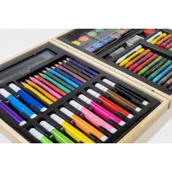   Set de desen si colorat, 66 piese, Everestus, 2601E14979, 289x215x42 mm, Lemn, Natur