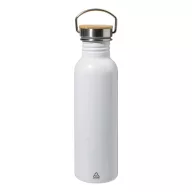   Sticla de apa 750 ml, Everestus, 2601E15143, Ø69x252 mm, Otel, Bambus, Alb