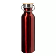  Sticla de apa 750 ml, Everestus, 2601E15141, Ø69x252 mm, Otel, Bambus, Rosu