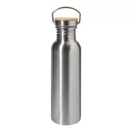   Sticla de apa 750 ml, Everestus, 2601E15142, Ø69x252 mm, Otel, Bambus, Argintiu