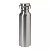   Sticla de apa 750 ml, Everestus, 2601E15142, Ø69x252 mm, Otel, Bambus, Argintiu