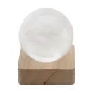 Glob cu lumina led, Everestus, 2601E15113, 60x70x60 mm, Lemn, Sticla, Transparent