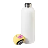   Sticla termos ratusca pentru copii, Everestus, 2610E19380, 500 ml, Ø73x225 mm, Otel inoxidabil, Alb, Galben