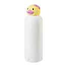 Sticla termos ratusca pentru copii, Everestus, 2610E19380, 500 ml, Ø73x225 mm, Otel inoxidabil, Alb, Galben