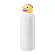   Sticla termos ratusca pentru copii, Everestus, 2610E19380, 500 ml, Ø73x225 mm, Otel inoxidabil, Alb, Galben