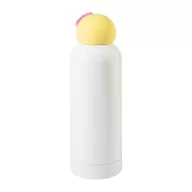   Sticla termos ratusca pentru copii, Everestus, 2610E19380, 500 ml, Ø73x225 mm, Otel inoxidabil, Alb, Galben