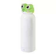   Sticla termos broscuta pentru copii, Everestus, 2610E19381, 500 ml, Ø73x240 mm, Otel inoxidabil, Alb, Verde