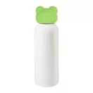 Sticla termos broscuta pentru copii, Everestus, 2610E19381, 500 ml, Ø73x240 mm, Otel inoxidabil, Alb, Verde