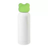   Sticla termos broscuta pentru copii, Everestus, 2610E19381, 500 ml, Ø73x240 mm, Otel inoxidabil, Alb, Verde