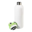 Sticla termos broscuta pentru copii, Everestus, 2610E19381, 500 ml, Ø73x240 mm, Otel inoxidabil, Alb, Verde