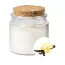 Lumanare cu aroma de vanilie, Everestus, 2601E14896, Ø60x60 mm, Ceara, Sticla, Alb