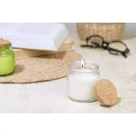   Lumanare cu aroma de vanilie, Everestus, 2601E14896, Ø60x60 mm, Ceara, Sticla, Alb