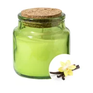   Lumanare cu aroma de vanilie, Everestus, 2601E14894, Ø60x60 mm, Ceara, Sticla, Verde