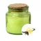 Lumanare cu aroma de vanilie, Everestus, 2601E14894, Ø60x60 mm, Ceara, Sticla, Verde