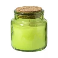   Lumanare cu aroma de vanilie, Everestus, 2601E14894, Ø60x60 mm, Ceara, Sticla, Verde