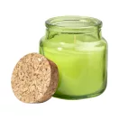 Lumanare cu aroma de vanilie, Everestus, 2601E14894, Ø60x60 mm, Ceara, Sticla, Verde
