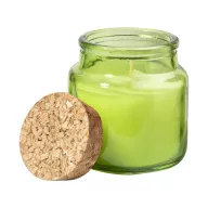   Lumanare cu aroma de vanilie, Everestus, 2601E14894, Ø60x60 mm, Ceara, Sticla, Verde