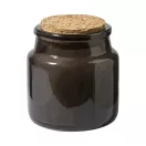 Lumanare cu aroma de vanilie, Everestus, 2601E14892, Ø60x60 mm, Ceara, Sticla, Negru