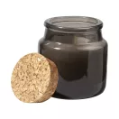 Lumanare cu aroma de vanilie, Everestus, 2601E14892, Ø60x60 mm, Ceara, Sticla, Negru