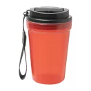 Cana de voiaj, 400 ml, Everestus, 2601E15032, Ø90x140 mm, Polipropilena, Poliester, Rosu