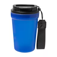   Cana de voiaj, 400 ml, Everestus, 2601E15030, Ø90x140 mm, Polipropilena, Poliester, Albastru inchis