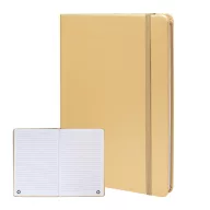   Agenda, Everestus, 2601E15145, A5, Dictando, coperta cu elastic, 145x210x16 mm, Poliuretan, Hartie, Auriu