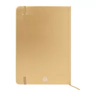   Agenda, Everestus, 2601E15145, A5, Dictando, coperta cu elastic, 145x210x16 mm, Poliuretan, Hartie, Auriu