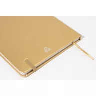   Agenda, Everestus, 2601E15145, A5, Dictando, coperta cu elastic, 145x210x16 mm, Poliuretan, Hartie, Auriu