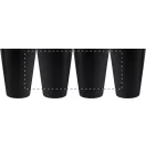 Pahar reutilizabil pentru evenimente, 300 ml, Everestus, 2601E15011, Ø80x105 mm, Polipropilena, Negru