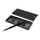 Set de surubelnite cu 24 biti, Everestus, 2601E15117, 158x67x16 mm, ABS, Negru