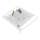 Saculet de colorat pentru Copii, Everestus, 2601E15368, 250x300 mm, Poliester, Material netesut, Alb