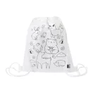 Saculet de colorat pentru Copii, Everestus, 2601E15368, 250x300 mm, Poliester, Material netesut, Alb