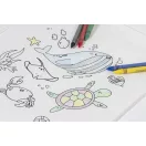 Saculet de colorat pentru Copii, Everestus, 2601E15369, 250x300 mm, Poliester, Material netesut, Alb