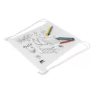 Saculet de colorat pentru Copii, Everestus, 2601E15369, 250x300 mm, Poliester, Material netesut, Alb