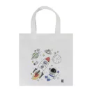 Sacosa cu 5 creioane colorate, Everestus, 2601E15316, 245x240 mm, Poliester, Material netesut, Alb