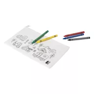   Penar cu 5 creioane colorate, Everestus, 2601E15046, 228x120 mm, Poliester, Material netesut, Alb