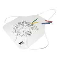   Sort de colorat pentru Copii, Everestus, 2601E14988, 430x430 mm, Poliester, Material netesut, Alb
