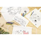 Sort de colorat pentru Copii, Everestus, 2601E14988, 430x430 mm, Poliester, Material netesut, Alb