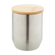   Cana termos 300 ml, 2402E18584, Everestus, ø78x102 mm, Otel, Bambus, Argintiu