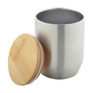   Cana termos 300 ml, 2402E18584, Everestus, ø78x102 mm, Otel, Bambus, Argintiu