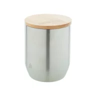   Cana termos 300 ml, 2402E18584, Everestus, ø78x102 mm, Otel, Bambus, Argintiu