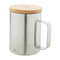   Cana termos 350 ml, 2402E18582, Everestus, ø85x118 mm, Otel, Bambus, Argintiu