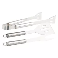   Set Barbeque 3 piese, 371×102×82 mm, Everestus, 20FEB4671, Otel inoxidabil, Argintiu