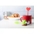 Infuzor de ceai, heart, ø35×150 mm, Everestus, 20FEB4269, Silicon, Otel inoxidabil, Rosu