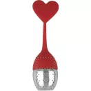 Infuzor de ceai, heart, ø35×150 mm, Everestus, 20FEB4269, Silicon, Otel inoxidabil, Rosu