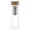 Termos, 21MAR2663, 420 ml, Ø 72x235 mm, Everestus, Sticla, Bambus, Natur, Transparent
