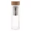 Termos, 21MAR2663, 420 ml, Ø 72x235 mm, Everestus, Sticla, Bambus, Natur, Transparent